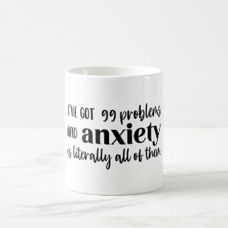 99 Problem med Mental Health Gift Kaffemugg