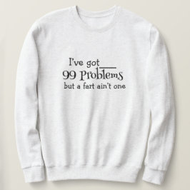 99 Problem med sötskjorta - fetstil, Roligt och ko Lång Ärmad Tröja