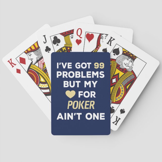 99 Problem vid Kärlek Personlig Namn Casinokort (Baksidan)