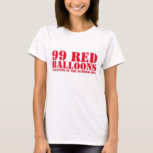 99 röda ballonger t-shirt (Framsida)