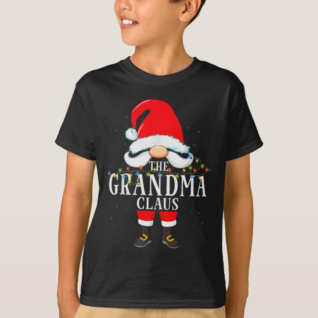 99 Santa Claus Matching Family Pajama Grandma Clau T Shirt (Framsida)