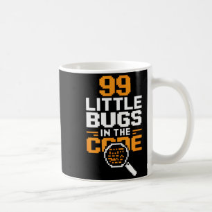99 små buggar i koden rolig programmerare säger 99 kaffemugg