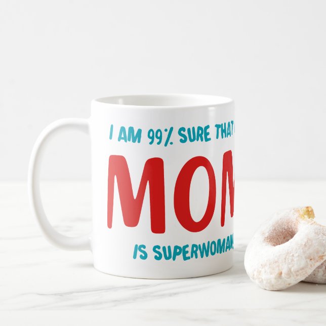 99% Superkvinna Kaffemugg (Med munk)