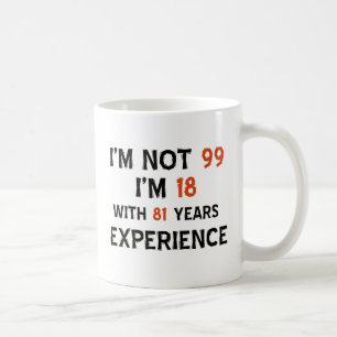 99th födelsedagdesigner kaffemugg