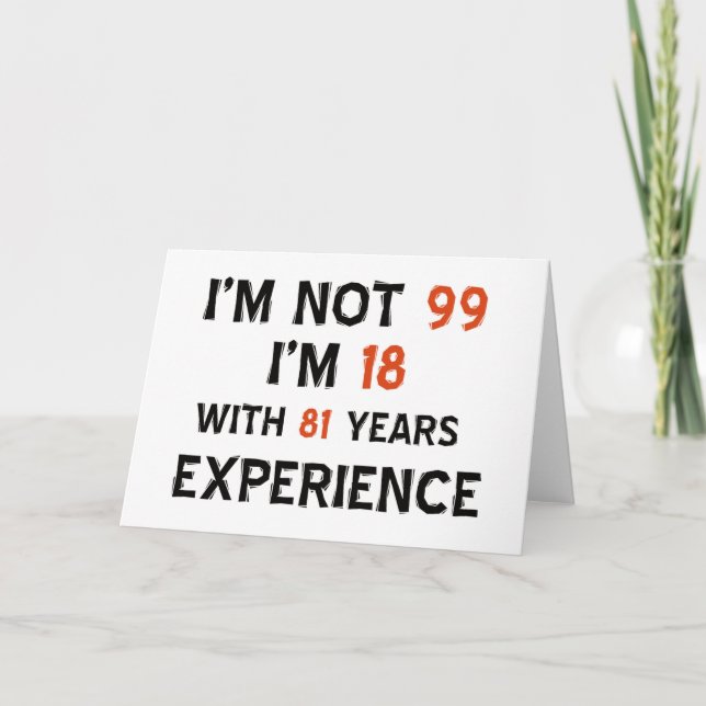 99th födelsedagdesigner kort (Framsida)