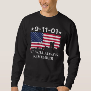 9-11-01 Vi kommer alltid ihåg Lång Ärmad Tröja