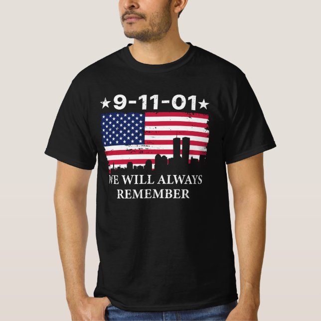 9-11-01 Vi kommer alltid ihåg T Shirt (Framsida)