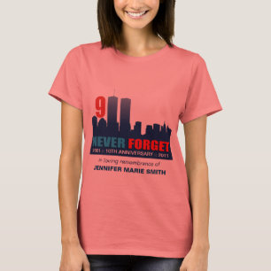 9/11 10th årsdag - i minne av den beställnings- t shirt