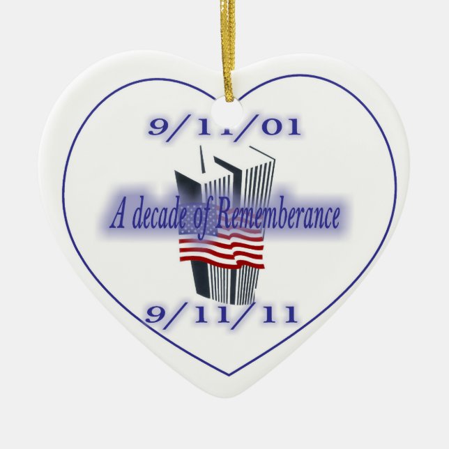 9-11 10th årsdagminne julgransprydnad keramik (Framsidan)