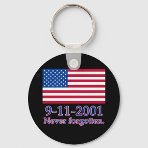9-11-2001 knäppas aldrig glömda Tshirts, Nyckelring
