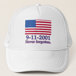9-11-2001 knäppas aldrig glömda Tshirts, Truckerkeps