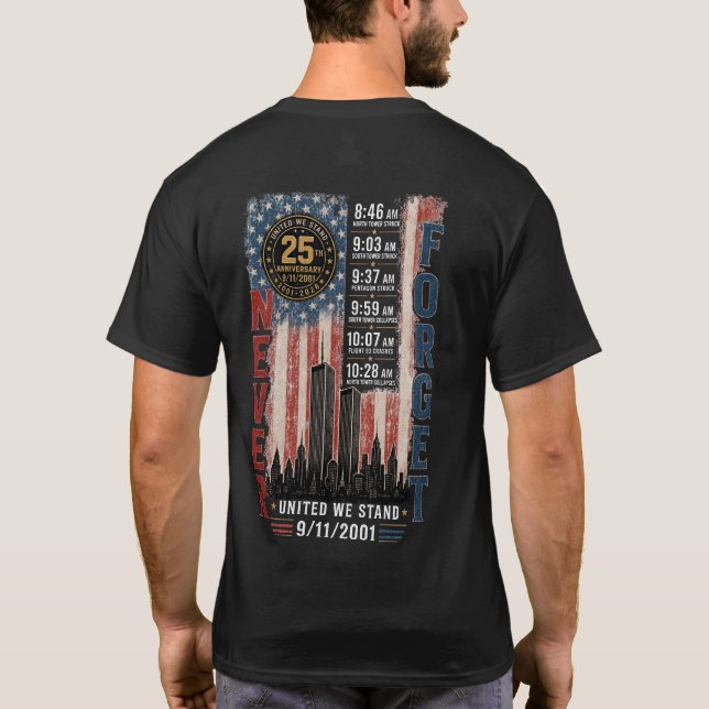 9/11 25-årsjubileum t shirt (Baksida)