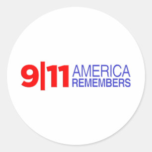 9/11 Amerika minns Runt Klistermärke