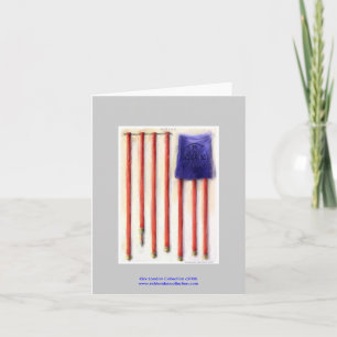 9/11 Amerikansk Flagga Brandman Tribute Notkort Kort