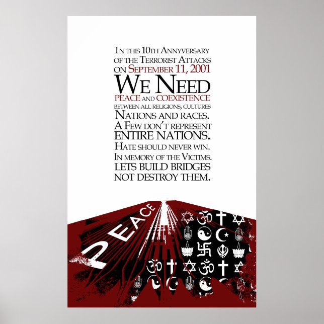 9-11-årsjubileum poster (Framsidan)