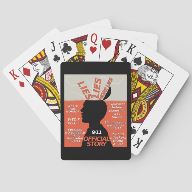 9-11 Den sanna Officiellen Ljuger Kortlek (Baksidan)
