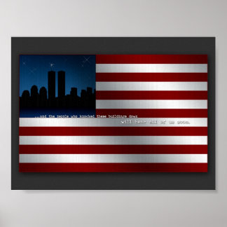 9-11 Flagga Poster