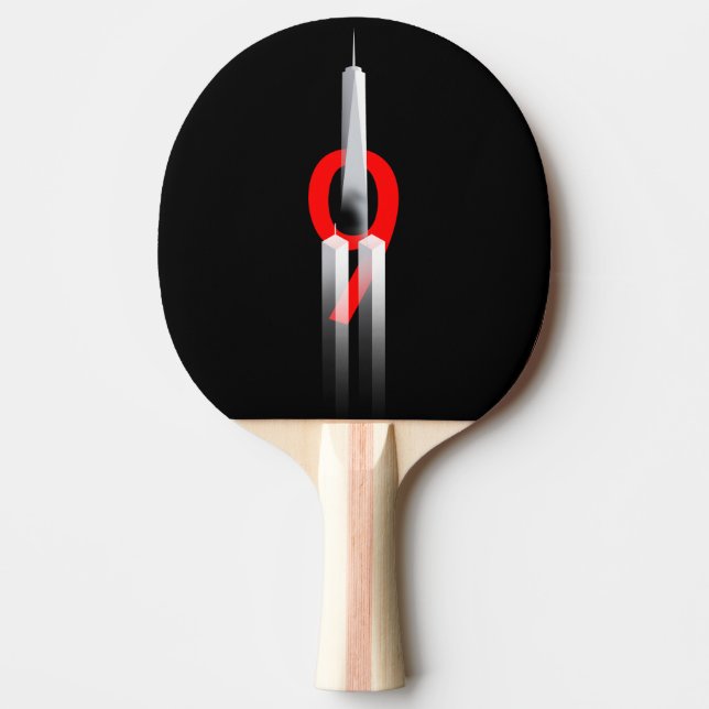 9 11 Glöm aldrig att minnas 9.11.2001 Memorial Pingisracket (Framsidan)