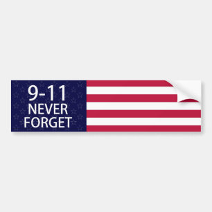 9-11 glöm aldrig bildekal