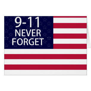 9-11 Glöm aldrig Hälsningskort