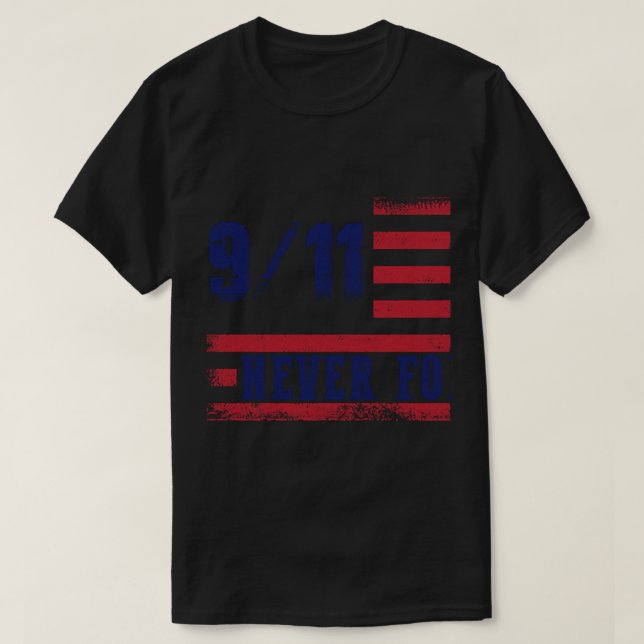 9 11 Glöm aldrig T Shirt (Design framsida)