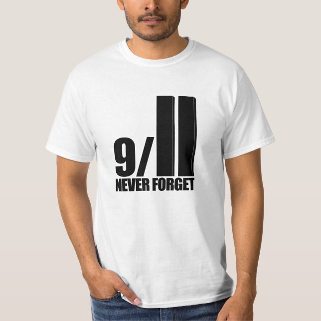 9-11 glöm aldrig T-tröja T-shirt (Framsida)