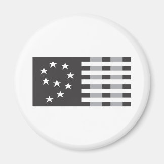 9-11 Högtidlig Logotyp Svartvit Magnet