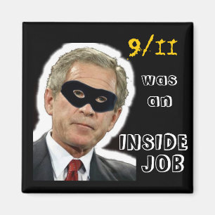 9/11-kvadratisk knapp magnet