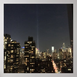9-11 Memorial Ljus NYC Poster