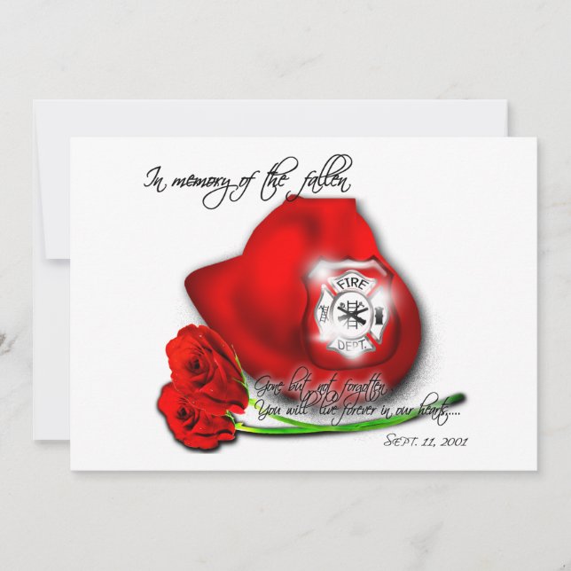 9/11 minnesinbjudan inbjudningar (Framsida)