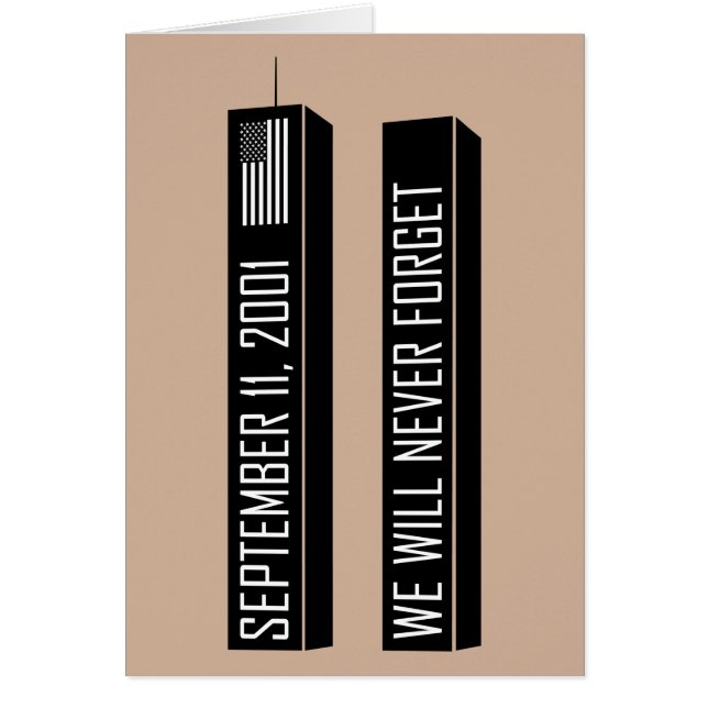 9/11 minnesmärke hälsningskort (Framsidan)