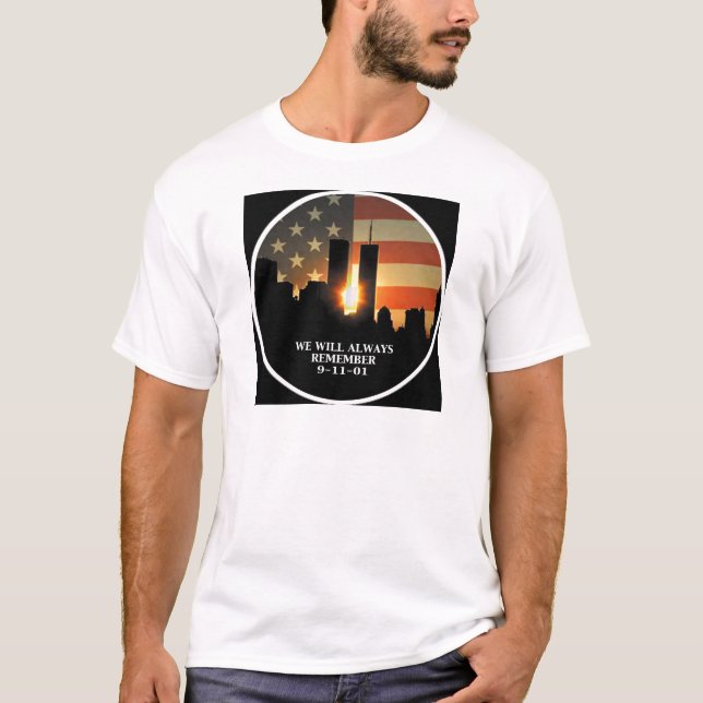 9-11 minns - vi ska glömmer aldrig t shirt (Framsida)