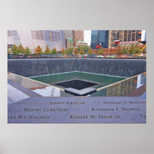 9-11 Nollminnesmärke på marken Poster