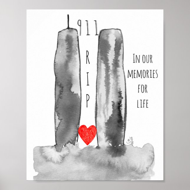 9-11 Poster av World Trade Center Memorial (Framsidan)