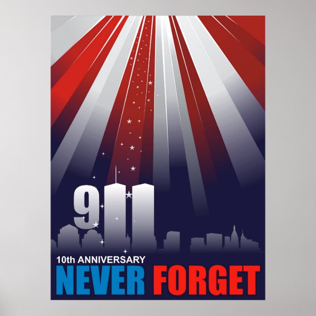 9-11 september 10-årsjubileum Poster (Framsidan)