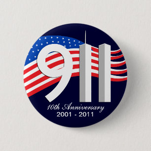 9/11 stift för September 11th 10th årsdag WTC Knapp