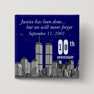 9-11 tionde årsdag knapp