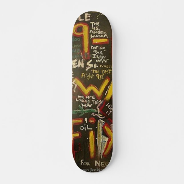 9-11 var fast svart old school skateboard bräda 21,6 cm (Framsida)