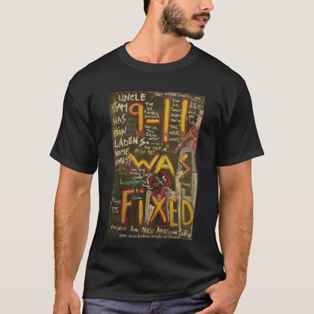 9-11 Var Fixerad Svart T Shirt (Framsida)