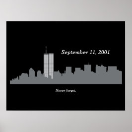 9/11 vektorminne poster