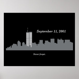 9/11 vektorminne poster