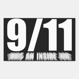 9/11 was an inside job rektangulärt klistermärke