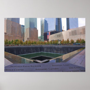 9-11 WTC-minnesmärke Poster