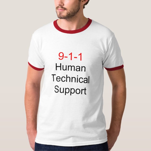 9-1-1 teknisk service för människa t-shirt (Framsida)