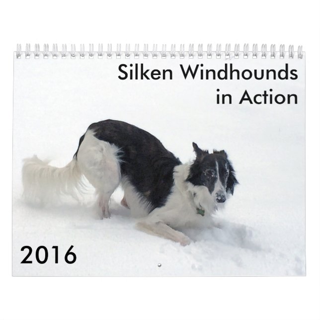 9 2016 Silken Windhounds i handlingkalender Kalender (Omslag)