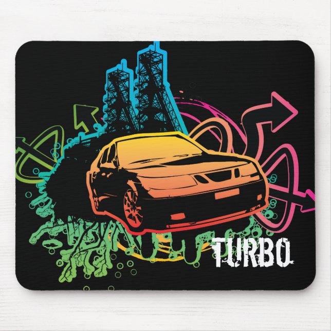 9-5-aero_cutout mousepad, turbo musmatta (Framsidan)