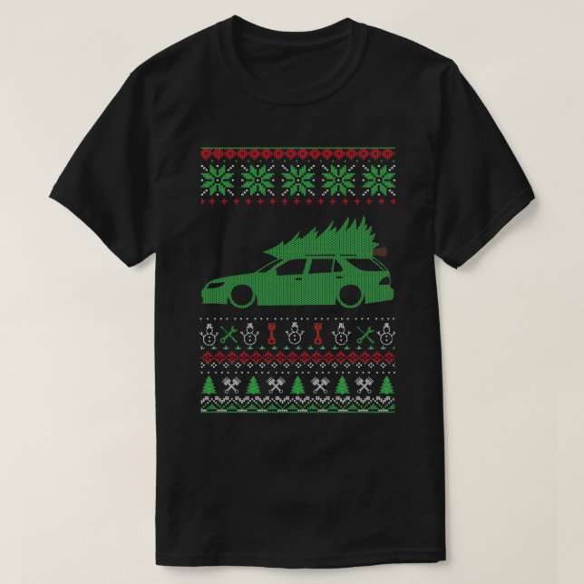 9-5 Combi-jul, Ugly Sweater T Shirt (Design framsida)