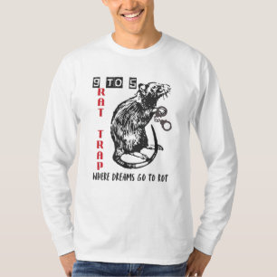 9-5 Råtta-fälla antiarbetshämmande Råtta i handfän T Shirt