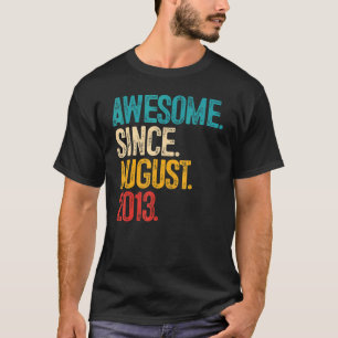 9 Ålder Fantastisk sedan augusti 2013 9:e födelsed T Shirt