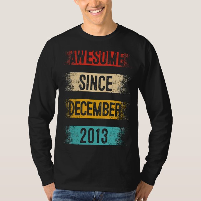 9 Ålder Fantastisk sedan december 2013 9:e födelse T Shirt (Framsida)